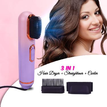 3 In 1 Hair Dryer Straightener & Curler (HD1)