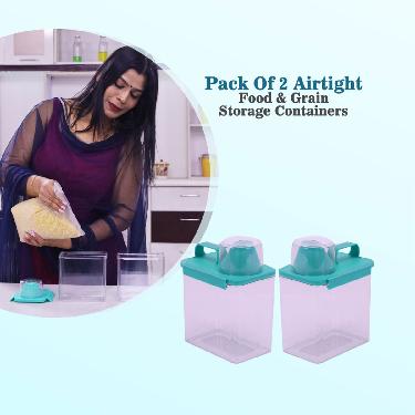 Pack of 2 Airtight Food & Grain Storage Containers (2FSC1)