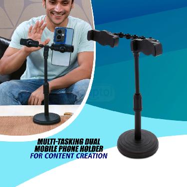 MultiTasking Dual Mobile Phone Holder For Content Creation (DMPH)