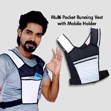 Multi pocket Running Vest With Mobile Holder (RVB01)