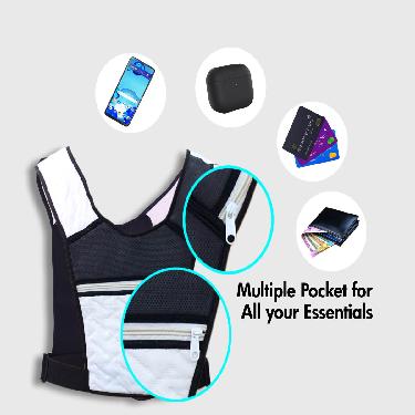 Multi pocket Running Vest With Mobile Holder (RVB01)