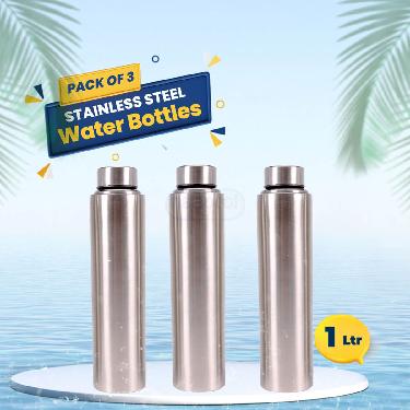 Pack of 3 Stainless Steel Water Bottle (3B7)