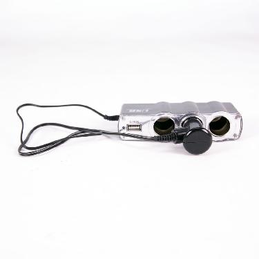12V 3 Socket +2Fast USB Car Charger (LSSC)