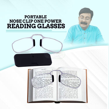 Portable Nose Clip Adaptive Power Reading Glasses (NCORG16)