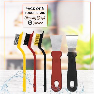 Pack Of 5 Cleaning Brush & Scraper
