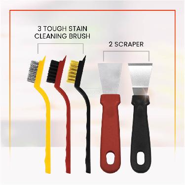 Pack Of 5 Cleaning Brush & Scraper