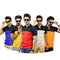 Pack Of 5 Summer Cool Collar T-Shirts With Pocket + FREE Stylish Watch + Leatherite Wallet + Sunglasses (5PTW6)