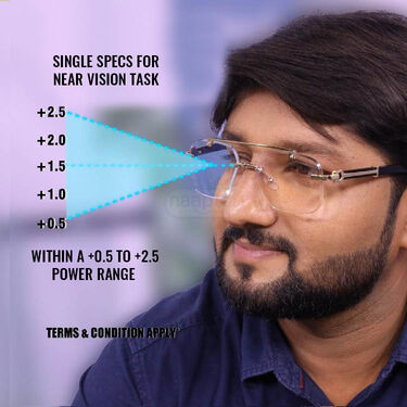 Premium Rimless Adaptive Power Reading Glasses (ORG35)