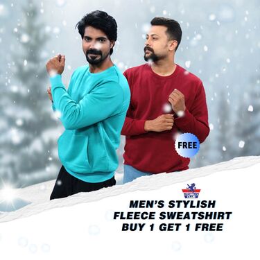 2 Mens Stylish Fleece Sweatshirt BOGO (2FT1)