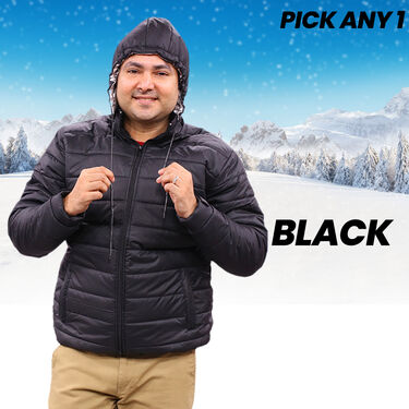 3 Layer Super Warm Puffer Jacket with Hood (MPJ-1)