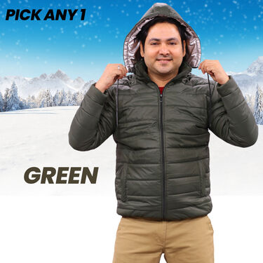 3 Layer Super Warm Puffer Jacket with Hood (MPJ-1)