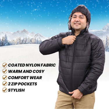 3 Layer Super Warm Puffer Jacket with Hood (MPJ-1)