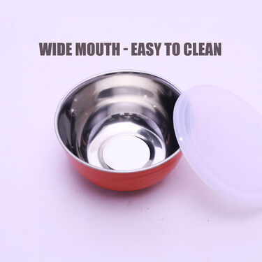 Pack of 3 Stainless Steel Bowl Set With Airtight Lids (3MB1)