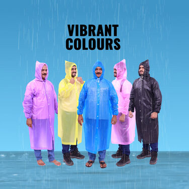 Rain Dhamaka Deal 5 Multicolor Raincoat (5MCR1)