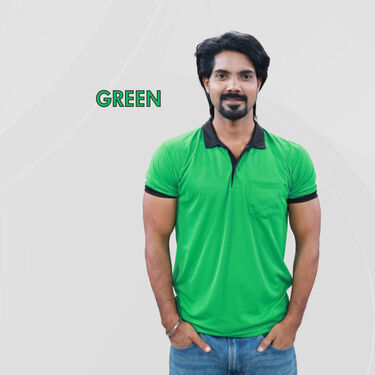 Pack of 5 Collar T-Shirts With Pocket And Free Stylish Golden Trimmer (5MTGT2)