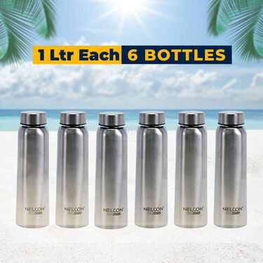 Pack of 6 Stainless Steel Water Bottle (6B10)