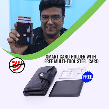 Smart Card Holder with Free Multi-tool Steel Card (AMW4)