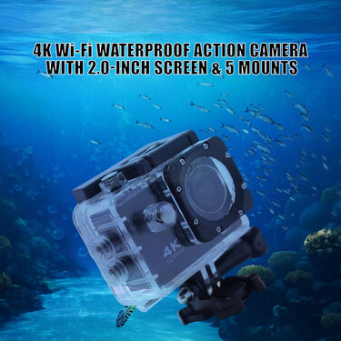 4K WiFi Waterproof Action Camera With 2.0-Inch Screen & 5 Mounts (CCTV21)