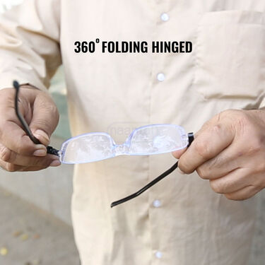 Rimless 360 Degree Folding Adaptive Power Reading Glasses B1 G1 Free (FORG27)
