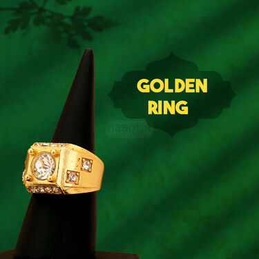 Golden Watch + 2 Chain + Bracelet + Ring  (MGW2CBR9)