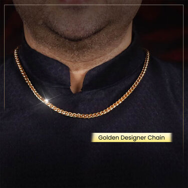 Men's  Golden Watch +  Chain +  Damru Trishul & Rudraksh Bracelet + Ring  + Om Keychain (MGWCBRK1)