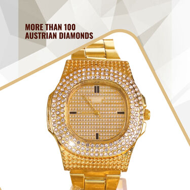 Men's Golden Watch + Digital Watch (MGWD6)