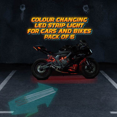 RGB LED Strip light For Cars And Bikes Pack Of 6 (RGB6)