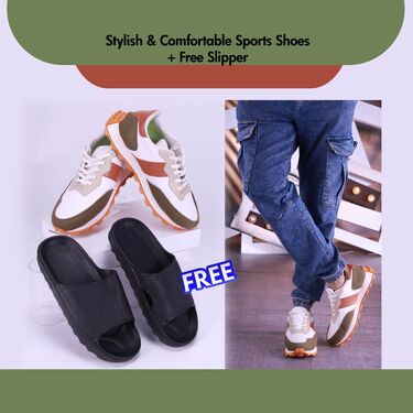 Stylish Sports Shoe With Free Slipper (SSC33)