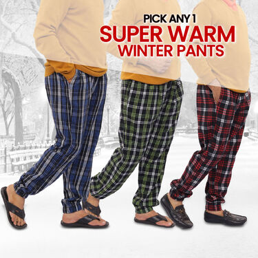 Super Warm & Comfortable Winter Pyjama Pants - Pick Any 1 (MWP-1)