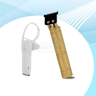 Clip On Calling Bluetooth Earphone With Free Golden Trimmer (TWS69)
