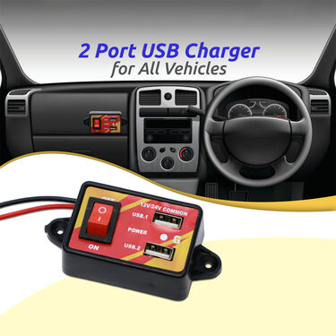 2 Port USB Charger For All Vehicles