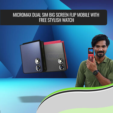 Micromax Dual Sim Big Screen Flip Mobile  (PMH2)