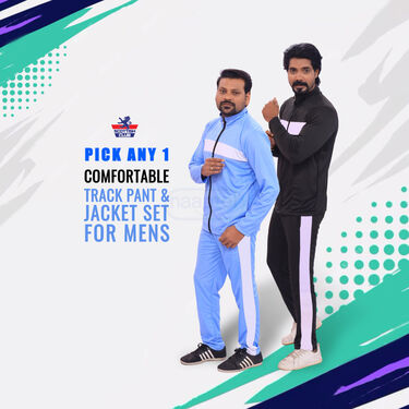 Pick Any 1 Comfortable Track Pant And Jacket Set For Mens (TPTJ1)